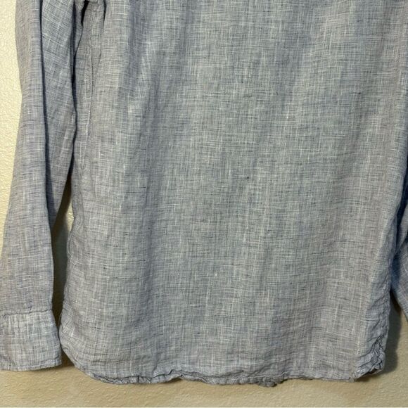 Jachs Blue Linen Casual Button-Down Shirt Pocket Men’s M. - Picture 7 of 12